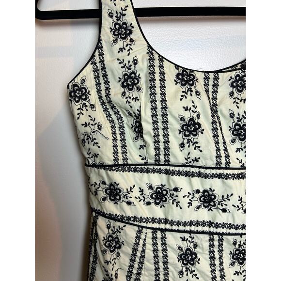 Carole Little Boho black & white dress Embroidery Size 8 - Picture 2 of 10